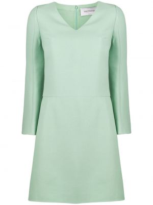 Mini vestido ajustado con escote v Valentino verde
