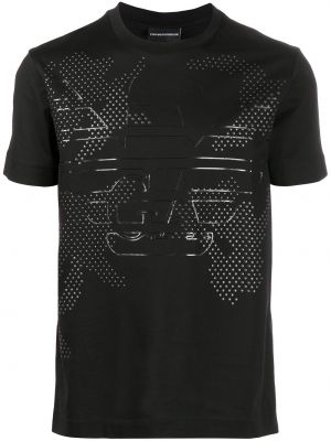 Camiseta con apliques Emporio Armani negro