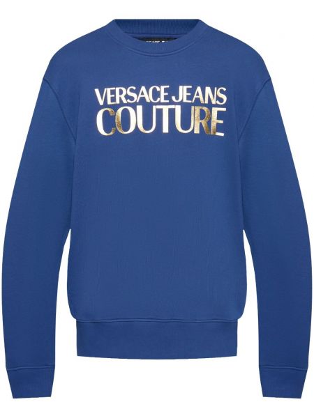 Puuvilla collegepaita Versace Jeans Couture sininen