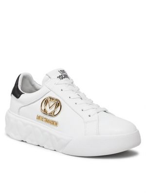Sneakers con motivo a cuore Love Moschino bianco