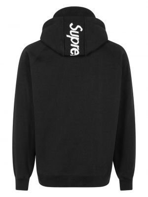 Jacquard hoodie aus baumwoll Supreme schwarz