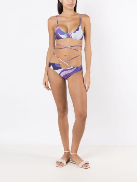 Bikini z nadrukiem Adriana Degreas fioletowy