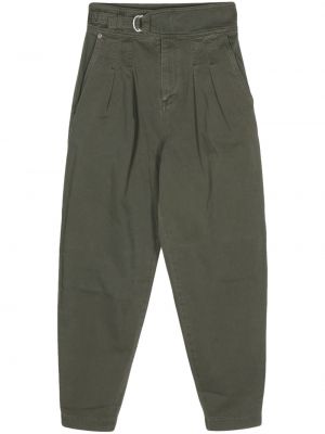 Pantalon en coton plissé Boss vert
