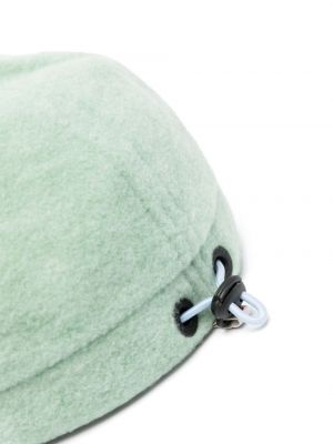 Czapka z daszkiem polarowa Moncler Grenoble zielona