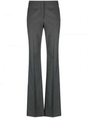 Vlněné rovné kalhoty Moschino šedé