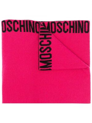 Trykt skjerf Moschino rosa