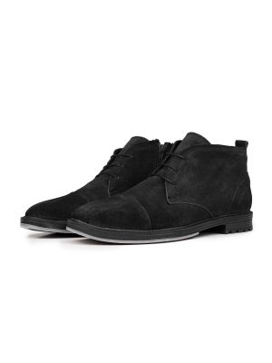 Černé kožené kotníkové boty Ducavelli