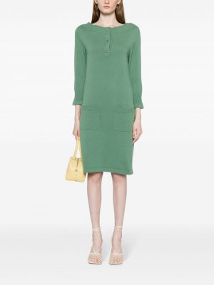 Sukienka z kaszmiru Chanel Pre-owned zielona