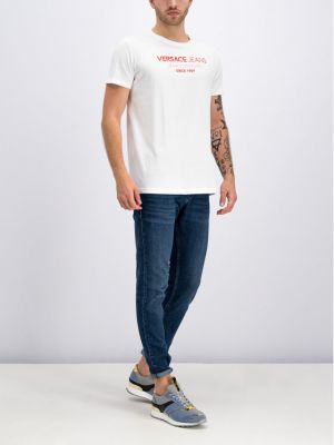 Priliehavé tričko Versace Jeans biela