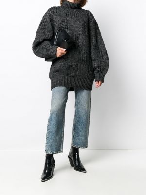 Oversize džemperis ar augstu apkakli Issey Miyake Pre-owned pelēks