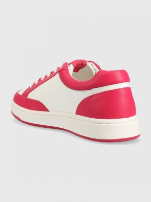 Bőr sneakers Lauren Ralph Lauren rózsaszín
