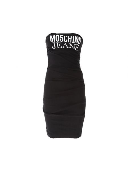 Sukienka mini z nadrukiem Moschino czarna