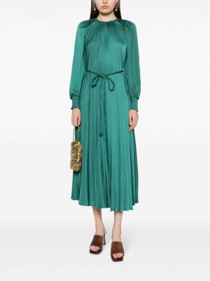 Saténové dlouhé šaty Ulla Johnson zelené