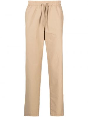 Rovné kalhoty s výšivkou Moschino béžové