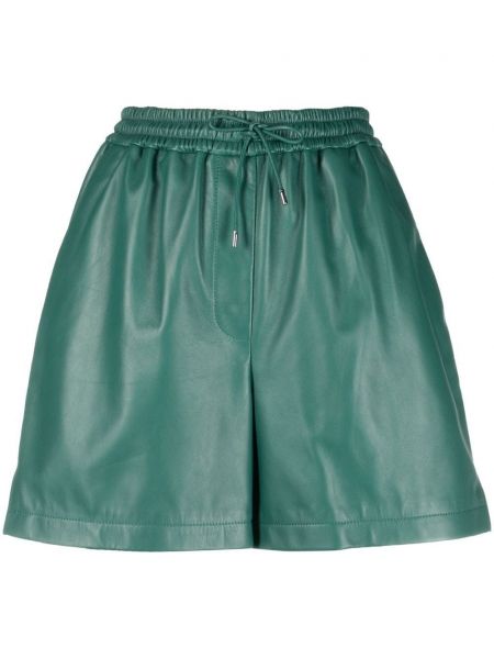 Shorts en cuir Loewe vert