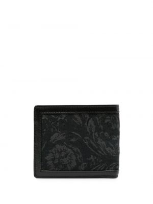 Žakárová peněženka Versace černá