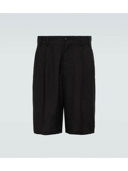 Plisirane bermuda kratke hlače Giorgio Armani crna