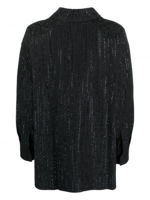 Chemise à paillettes Dondup noir