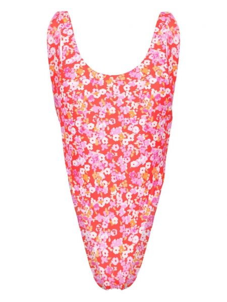 Maillot de bain à fleurs à imprimé Rotate Birger Christensen rouge