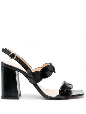 Geflochtene sandale mit absatz Tila March schwarz