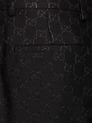 Μάλλινο παντελόνι Gucci μαύρο