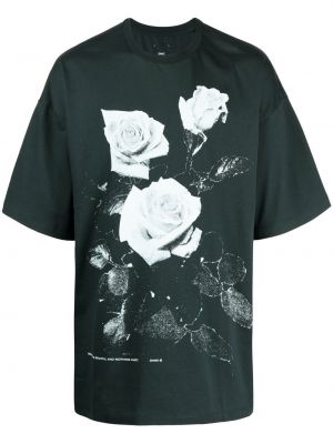 T-shirt med mönster i blommigt Oamc grön