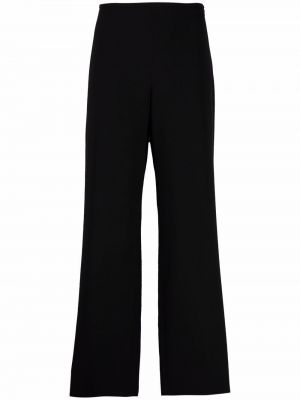 Pantalones de cintura alta Emporio Armani negro