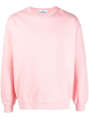 Sweatshirt mit stickerei aus baumwoll Stone Island pink