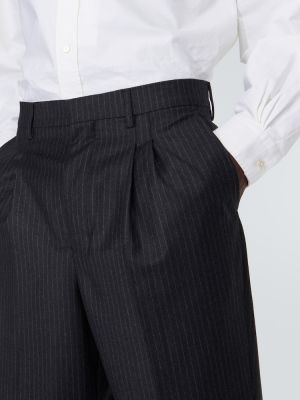 Vlněné klasické kalhoty Ami Paris černé