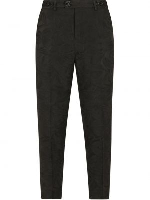 Pantalones de flores Dolce & Gabbana negro
