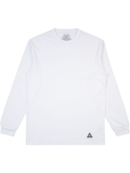 Camiseta de manga larga manga larga Palace blanco