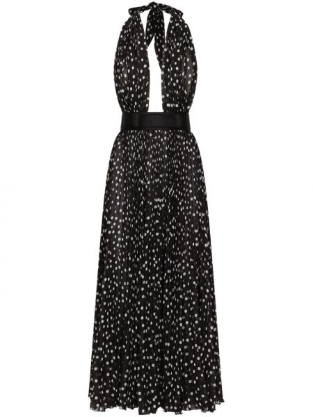 Коктейлна рокля на точки с принт Dolce & Gabbana