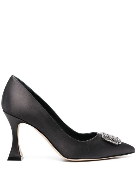 Krystaller pumps Manolo Blahnik svart