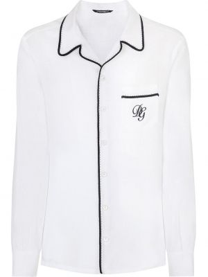 Camisa con bordado Dolce & Gabbana blanco
