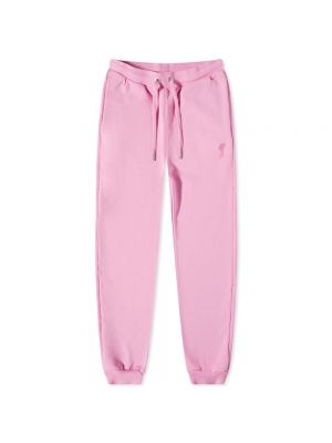 Спортивные штаны с сердечками Ami Paris розовые