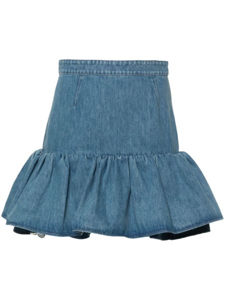 Peplum džínsová sukňa Patou modrá