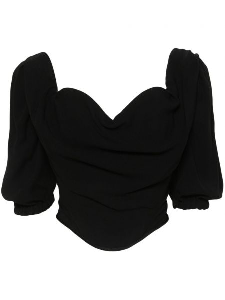 Bluzka z krepy Vivienne Westwood czarna