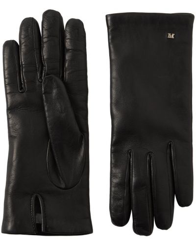 Δερμάτινα γάντια Max Mara μαύρο