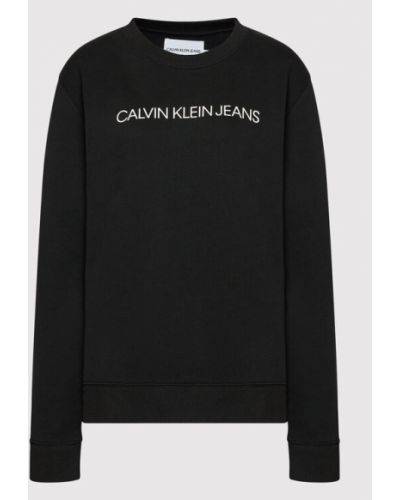 Calvin Klein Jeans Plus Pulóver Logo J20J217532 Fekete Regular Fit