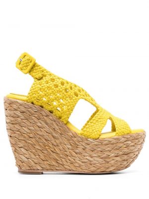 Kožené sandále na platforme Paloma Barceló žltá