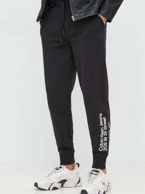 Calvin Klein Jeans melegítőnadrág fekete, férfi, nyomott mintás