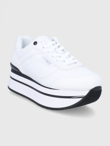Sneakersy na platformie Guess białe