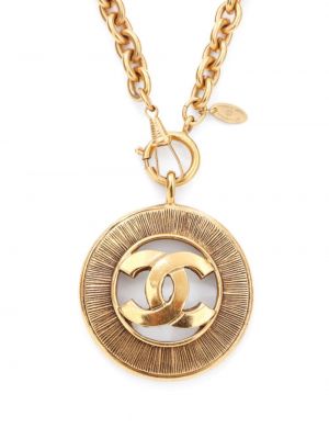Collier plaqué or Chanel Pre-owned