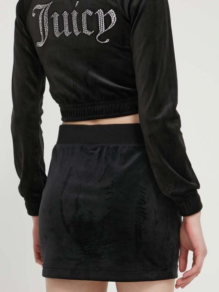 Велюрова спідниця міні Juicy Couture чорна