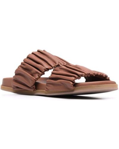 Kožené sandály Santoni hnědé