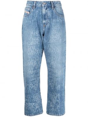 Avslappet straight jeans Diesel blå