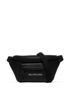 Δερμάτινος ζώνη Balenciaga μαύρο
