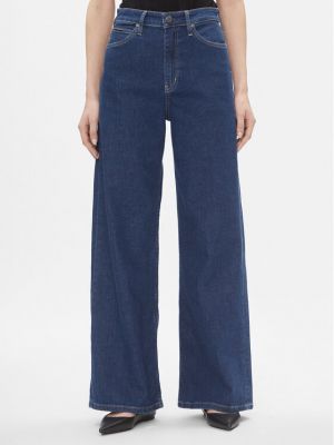 Relaxed fit skinny fit džinsai aukštu liemeniu slim fit Calvin Klein mėlyna