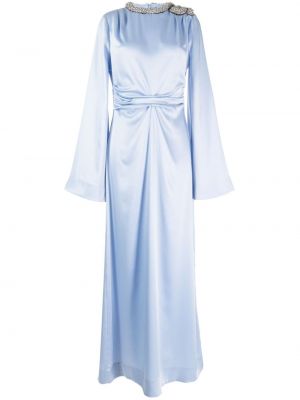 Сатенена коктейлна рокля Rachel Gilbert синьо
