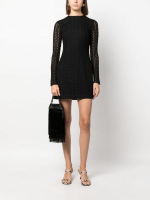 Pletené mini šaty Missoni černé